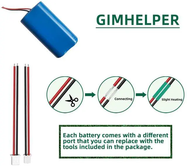 Alt view image 3 of 5 - 7.4v 2600mah Rechargeable Battery Lithium Li ion Batteries 7.4v Rechargeable Battery (Upgraded) Compatible for Multiple Device 7.4v 2600mah Batteries with PH 2.54 & PH 2.0 JST Connector and Tool (2)