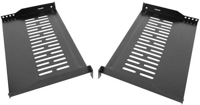 Main image of 2 Pack 1U 10" Server Rack Tray Shelf - Universal Vented Rack Mount Cantilever Tray for 19" Network Equipment Rack & Cabinet - Heavy Duty Steel Weight Capacity 55lb Black (1U10, 10INCH)