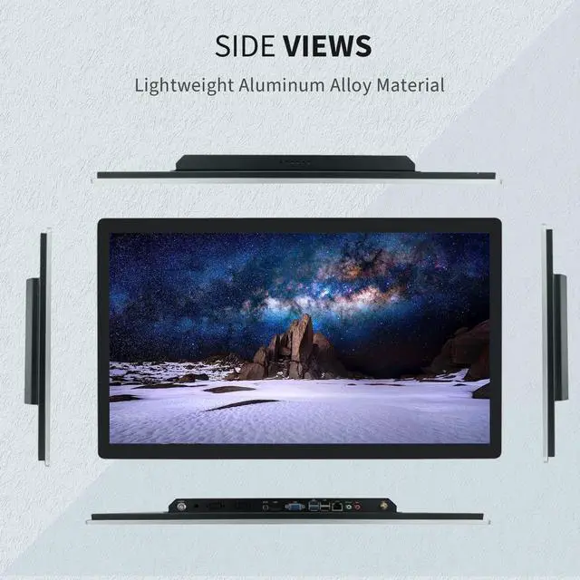 Alt view image 3 of 5 - TouchWo 23.8 inch Touch Screen PC Monitor, Intel i7, 8GB RAM, 256G SSD, 16:9 FHD 1080P, Windows 10, Smart Board for Classroom, Meeting & Game, USB, VGA & HD-MI Monitor