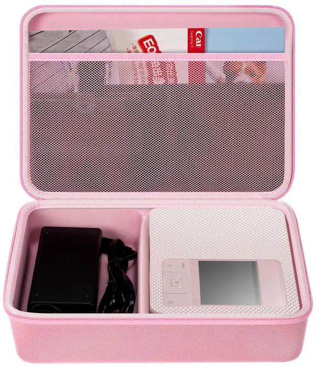 Alt view image 3 of 5 - HESPLUS Shockproof Hard Storage Case for Canon Selphy CP1500 CP1300 CP1200 Wireless Color Photo Printer - Pink