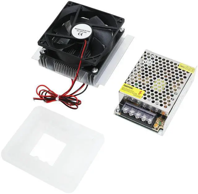 Main image of Hilitand Peltier Cooler Kit, Peltier Cooler with Power Supply Aluminum Alloy 60W Semiconductor Refrigeration Cooling System DIY, Desktop Computer Heatsinks