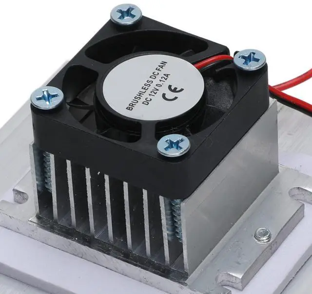 Alt view image 5 of 5 - Hilitand Peltier Cooler Kit, Peltier Cooler with Power Supply Aluminum Alloy 60W Semiconductor Refrigeration Cooling System DIY, Desktop Computer Heatsinks