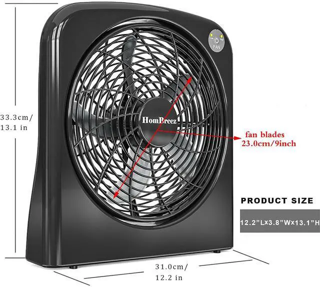 Alt view image 2 of 4 - HomBreez Black Fan 06