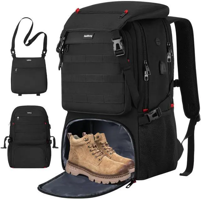 Main image of kadilong 17,3 Inch Gym Backpack for Men with Shoe Compartment,Laptop Backpack with USB Port for Boys Teens, Bookbag Back Pack for Athletic Sports Wrestling Workout Commuter College