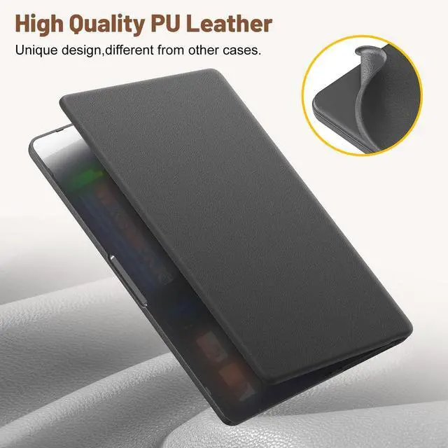 Alt view image 4 of 5 - KAIJIAbox Case for MacBook Pro 14 Inch M4 2024,Foldable Stand Exquisite PU Leather Protective Cover for MacBook Pro 14 Inch(2021/2024)[M4/A2442 M1 Pro / M1 Max/A2779/M3 A2918 A2992](Grey)