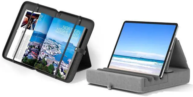 Main image of KDD Tablet Pillow Holder and 3 in 1 Book Stand for Reading Compatible with iPad Pro 12.9, 10.5, 9.7 Air Mini 6 5 4 3, Galaxy Tab, E-Reader