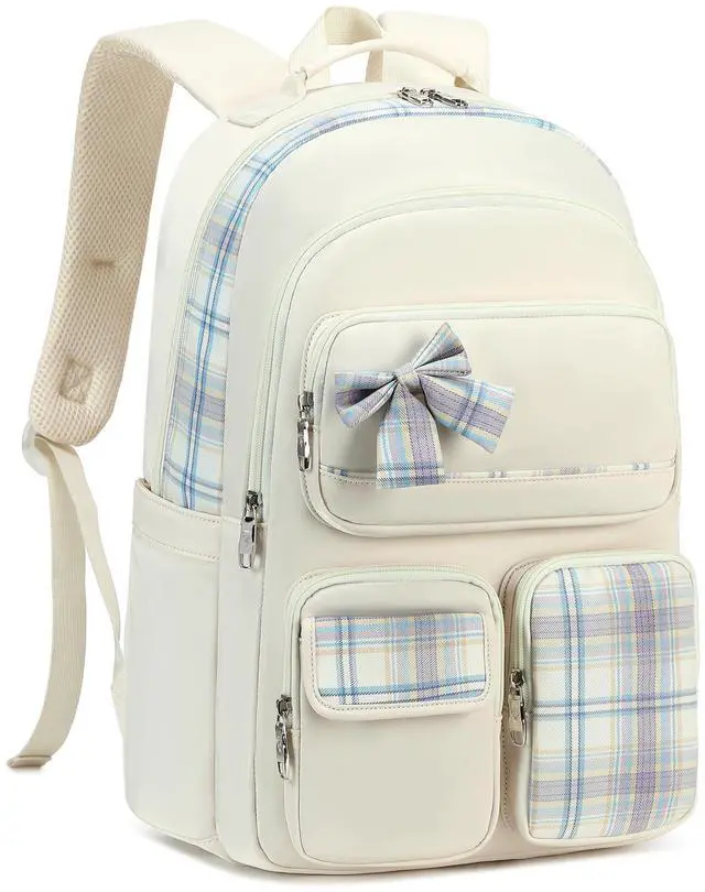 Main image of KIDNUO Backpack for Girls,School Backpacks for Teen,Cute College Bags for Women Students Large Bookbag 15.6 Inch Laptop Bag Back Pack Kids Kindergarten Elementary Casual Travel Daypacks Beige