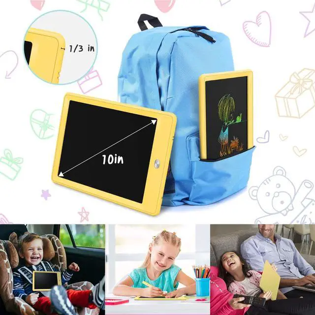 Alt view image 5 of 5 - 2 Pack 10inch Doodle Board Drawing Tablet