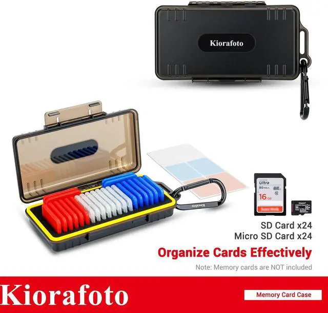Alt view image 2 of 5 - Big Memory Card Case + Plastic Card Case:Memory Card Case Holder with 24 PCS Multi-Color Clear Memory Card Case
