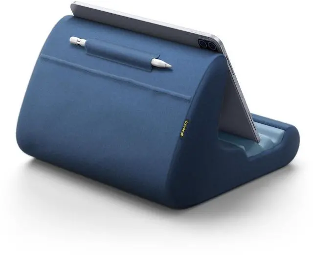 Main image of Lamicall Tablet Stand, Pillow Holder for Bed - Soft Pad Lap Mount With Stylus Mount & Pocket for iPad Pro 12.9, Air, Mini, Kindle, Galaxy Tab and 4-13" Tablets, Royal Blue