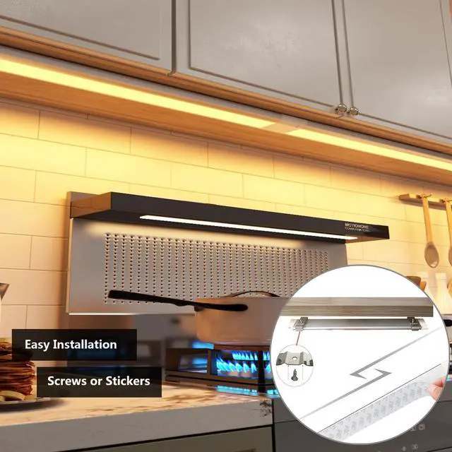 Alt view image 5 of 5 - Under Cabinet Lighting Dimmable USB LED Lights Strips Bar Plug In,Warm/Natural/Cold White Select,Kitchen Counter Lights,20Inch Long for Over Sink,Table,Desk,WorkBench,Room,6W,560LM Bright,1pcs