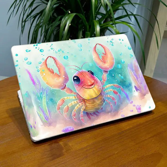 Alt view image 4 of 5 - Lepeoac Case for MacBook Air 15 Inch 2025 2024 2023 Release M4 A3241 M3 A3114 M2 A2941, Hard Shell with Screen Protector & Keyboard Cover, Compatible with Touch ID, Shrimp