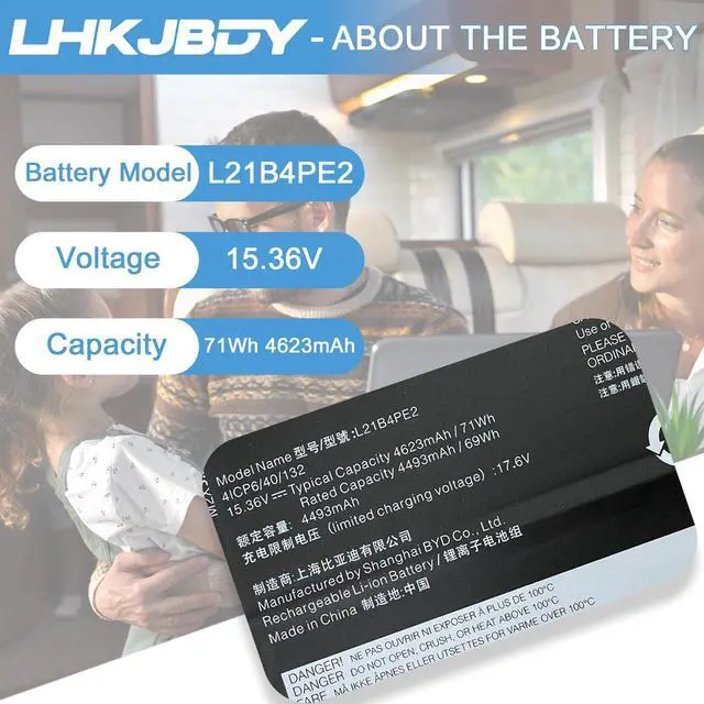Alt view image 2 of 5 - L21B4PE2 L21M4PE3 Laptop Battery Replacement for Lenovo IdeaPad Yoga 7 16IAP7 14IAL7 14ARB7 82QG Series L21B4PE2 L21L4PE0 SB11F38368 SB11F38373 SB11F38382 5B11F38367 5B11F38372 5B11F38379 SB11N51760