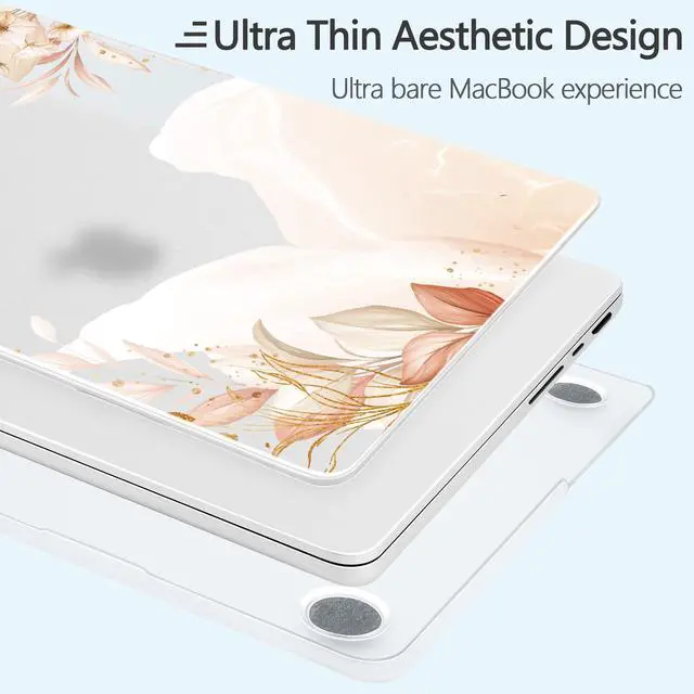 Alt view image 5 of 5 - Loyrina Designed for M4/M3/M2 MacBook Pro 16 inch Case 2024 2023 2021 A2991 A2780 A2485, Ultra-Thin Hard Shell Case with Keyboard Cover & USB Adapter & Webcam Cover, Abstract Flowers