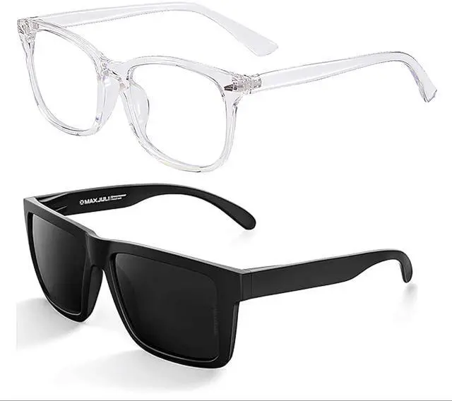 Main image of MAXJULI Blue Light Blocking Glasses and Polarized Sports Sunglasses for Big Heads 6001&8228