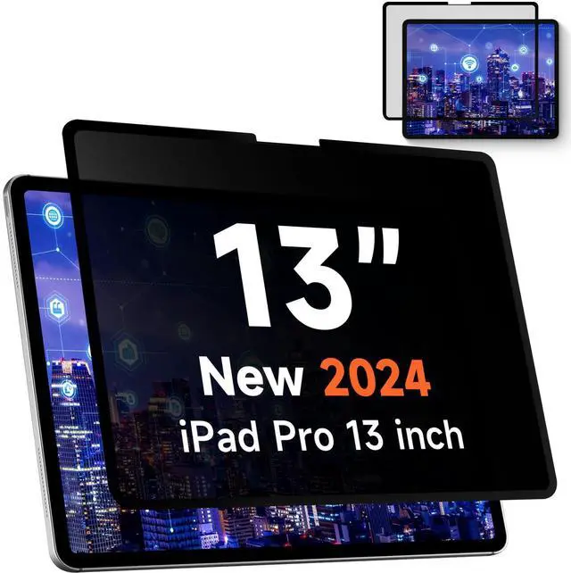 Main image of Upgrade Privacy Screen Protector for Apple iPad Pro 13 inch M4 2024, Fully Removable Anti Spy Glare Blue Light Filter, High Sensitive/Bubble Free/Detachable