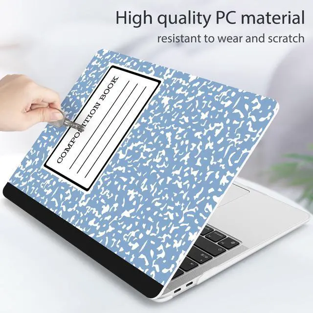 Alt view image 3 of 5 - May Chen Compatible with MacBook Air 13 inch Case 2021, 2020 2019 2018 Release Model: M1 A2337 A2179 A1932, Plastic Hard Shell Case Cover with Keyboard Cover, Composition Book