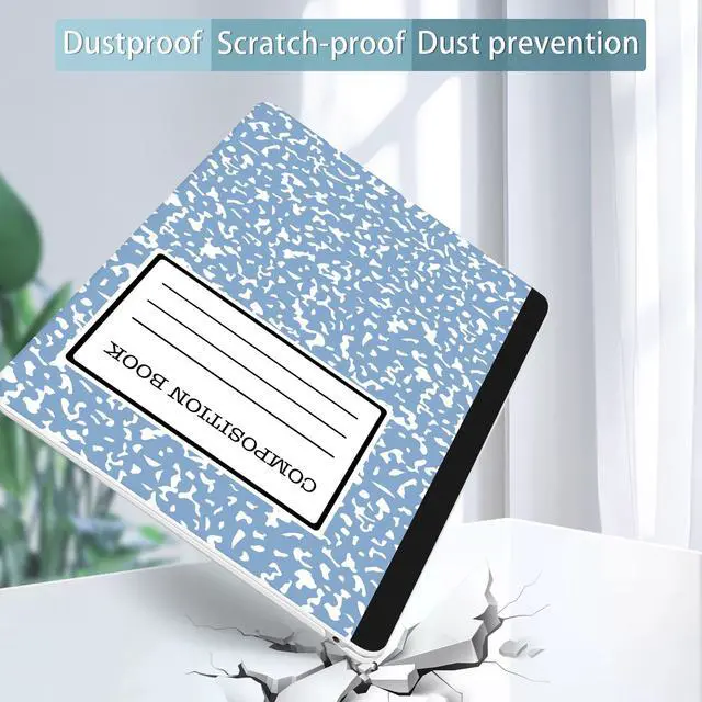 Alt view image 5 of 5 - May Chen Compatible with MacBook Air 13 inch Case 2021, 2020 2019 2018 Release Model: M1 A2337 A2179 A1932, Plastic Hard Shell Case Cover with Keyboard Cover, Composition Book