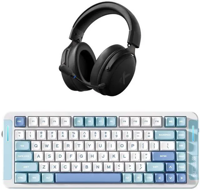 Main image of MCHOSE V9 PRO Wireless Gaming Headset, X75 V2 75% Wireless Mechanical Keyboard, 7.1 Surround Sound, Noise Canceling Mic, Tri-Mode Connection, Knob Control, Hot Swappable