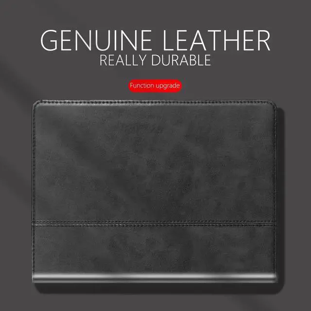 Alt view image 4 of 5 - NANRUIL for Ipad Case 9.7-inch 5th/6th Gen 2017/2018 and Air 1st/2nd Generation 2013/2014 Genuine Leather Cover Protective Shell,Auto Wake/Sleep.Black