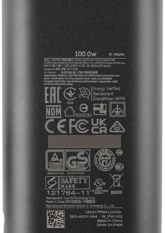 Alt view image 3 of 5 - 100W USB C Charger for Dell Inspiron 14 5440 Inspiron 14 5440 P185G P185G001 P185G002 Inspiron 16 7640 2-in-1 Inspiron 16 7640 2-in-1 P133F P133F001 Inspiron 16 Plus 7640 P132F P132F001 P132F003