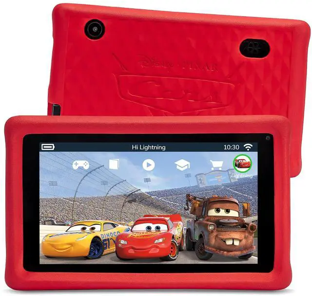 Main image of Pebble Gear Disney Pixar Cars Kids Tablet - 7" HD Display - Parental Control - Wi-Fi - Android - 500+ Games, Apps & E-Books - 16 GB - Kid-Proof Bumper Case - Dual Camera - Blue Light Filter