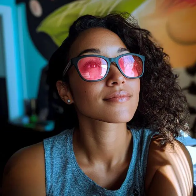 Alt view image 2 of 5 - FL-41 Light Sensitivity Glasses for Florescent Light Sensitivity, Photophobia, and Migraines (Women's Fashion Style)