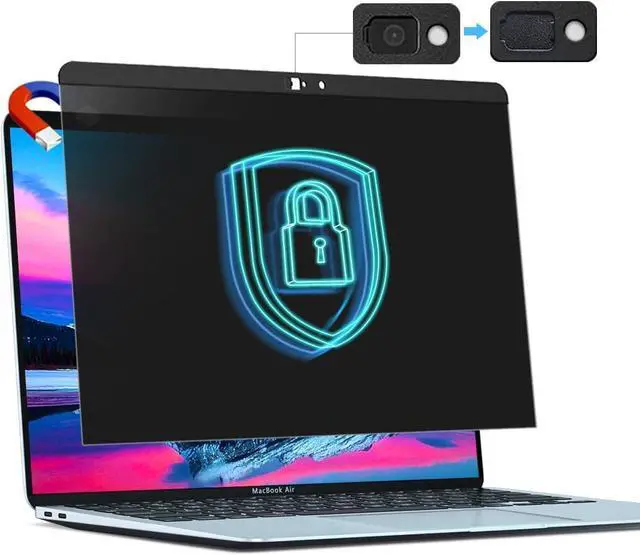 Main image of Magnetic Privacy Screen for MacBook Pro 13 Inch (2016-2022,M1,M2) & MacBook Air 13 Inch(2018-2021,M1) Removable Laptop Privacy Filter Shield and Matte Anti-Glare Blue Light Protector
