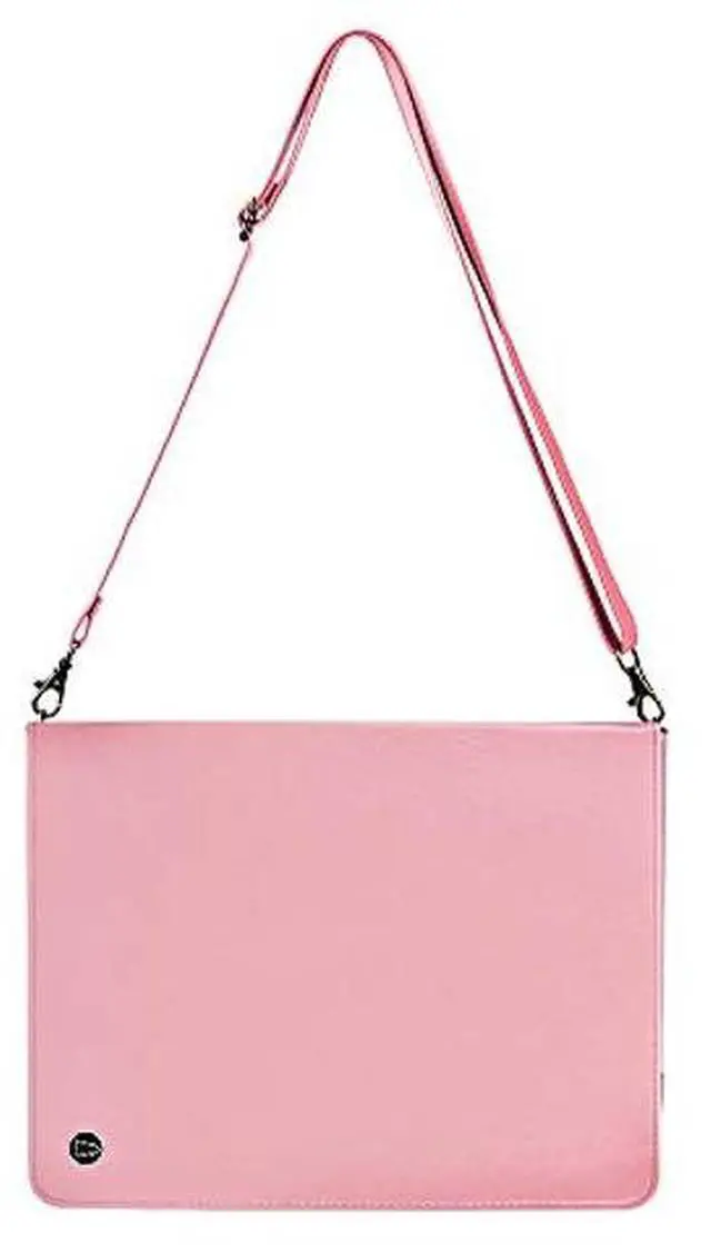 Alt view image 2 of 5 - Handbag Case for iPad Mini 2024/2021 8.3", Techcircle Folio Stand PU Leather Crossbody iPad Mini 6th/7th Gen Cover with Pencil Holder+Card Slots Wallet Case with Shoulder Strap+Hand Strap, Rose Gold