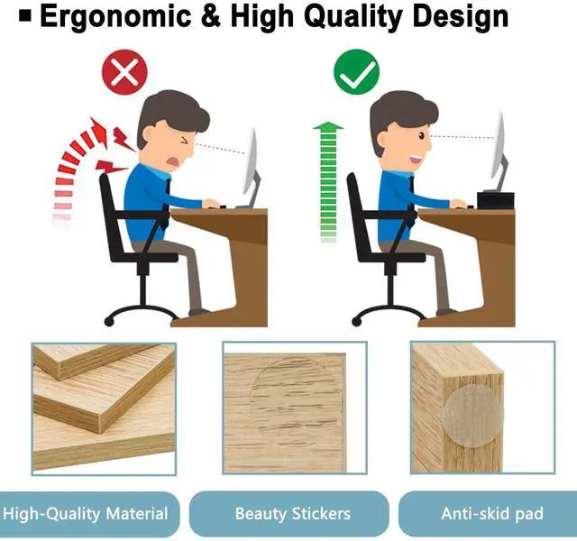 Alt view image 4 of 5 - TEAMIX 2 Tiers +2 Pack Desktop Monitor Stand Riser 20 Inch Printer Stand, Desktop Organizer.