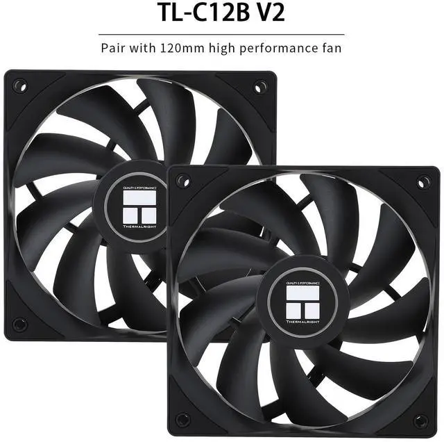 Alt view image 5 of 5 - Thermalrlght Phantom Spirit 120SE Black Double Towers CPU Cooler,7 High Performance Heat Sink Cooler,Heat Pipes CPU Air Cooler,Dual 12cm PWM Fans,for Intel LGA1851/1700/1150/1151