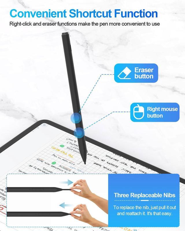 Alt view image 4 of 5 - Surface Pro Pen Stylus - Stylus Pen for Microsoft Surface Pro 7/11/10/9/8/X/6/5/4/3, Surface Pen for Surface Go 2/3/4/Book/Studio/Microsoft Surface Laptop (2024) Windows 11 Copilot+ PC Surface Stylus