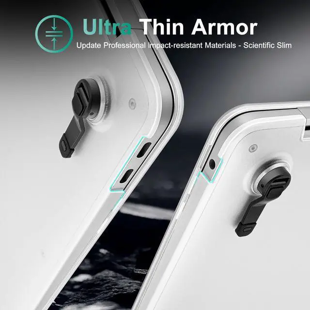 Alt view image 3 of 5 - Tuiklol Case for MacBook Air 13 inch 2022 2020 2019 2018 Release M1 A2337 A2179 A1932,Plastic Laptop Hard Shell Case for Retina Display and Touch ID with MacBook Air 13.3'' Cover,Clear