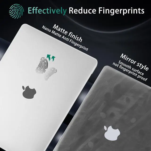 Alt view image 5 of 5 - Tuiklol Case for MacBook Air 13 inch 2022 2020 2019 2018 Release M1 A2337 A2179 A1932,Plastic Laptop Hard Shell Case for Retina Display and Touch ID with MacBook Air 13.3'' Cover,Clear