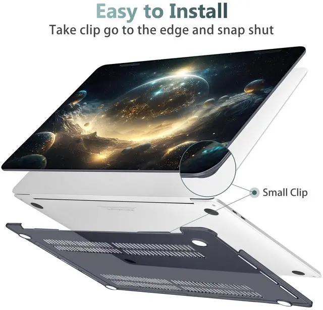 Alt view image 3 of 5 - Tuiklol for MacBook Pro 16 inch Case (2020 2019 Release) Model A2141, Hard Shell Case for Keyboard Cover& OTG & Camera Cover with Retina Display and Touch Bar Fits Touch ID,Birth of Galaxy