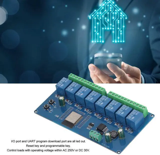 Alt view image 3 of 5 - DC5-30V 8 Channel Relay Module Programmable BLE Development Board 8 Channel Relay for Secondary Development Board Learning Smart Home Control