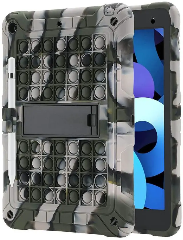 Main image of XZC iPad 9th/8th/7th Generation Case (iPad 10.2 Case 2021/2020/2019) Shockproof Drop Protection iPad Cover with Pencil Holder Kickstand Shoulder Strap (Camouflage 1)