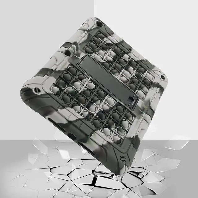 Alt view image 4 of 5 - XZC iPad 9th/8th/7th Generation Case (iPad 10.2 Case 2021/2020/2019) Shockproof Drop Protection iPad Cover with Pencil Holder Kickstand Shoulder Strap (Camouflage 1)