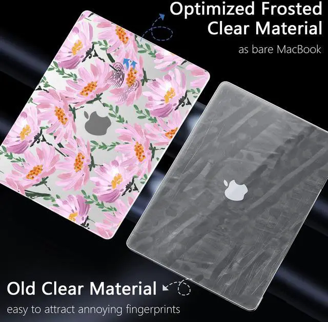 Alt view image 5 of 5 - Yebiseven Case for M3 MacBook Pro 16 inch 2023 2021 Release A2991/A2485 A2780 M2 M1 Pro/Max, Hard Shell Case with Keyboard Cover & Screen Film & OTG Adapter & 2 Webcam Covers, Blooming Flowers