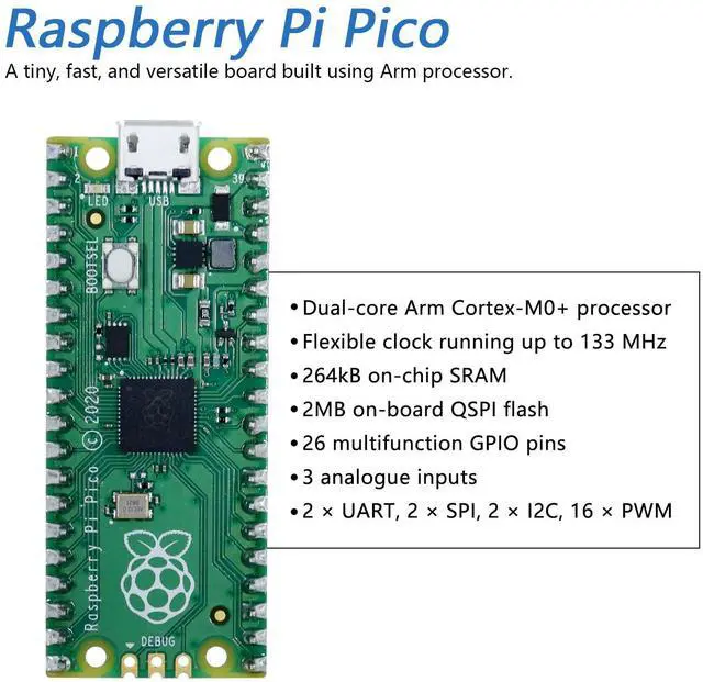 Alt view image 5 of 5 - Freenove Bipedal Robot Kit for Raspberry Pi Pico (Included) (Compatible with Arduino IDE), LED Matrix Expressions, Obstacle Avoidance, Colorful Lights, Buzzer, Speaker, App