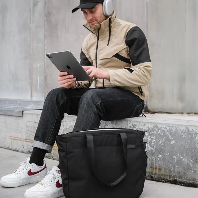 Alt view image 5 of 5 - ALPAKA Metro Tote 14L,Water-Resistant Everyday Carry Bag,16" Laptop Sleeve, Tablet Pocket & Detachable Key Clip - External Water Bottle Holder - Commuter-Approved for Work, Travel, Urban Adventures