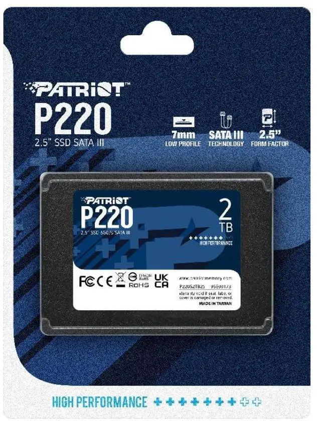 Alt view image 2 of 5 - Patriot Memory P220 2TB Internal SSD - SATA 3 2.5" - Solid State Drive - P220S2TB25