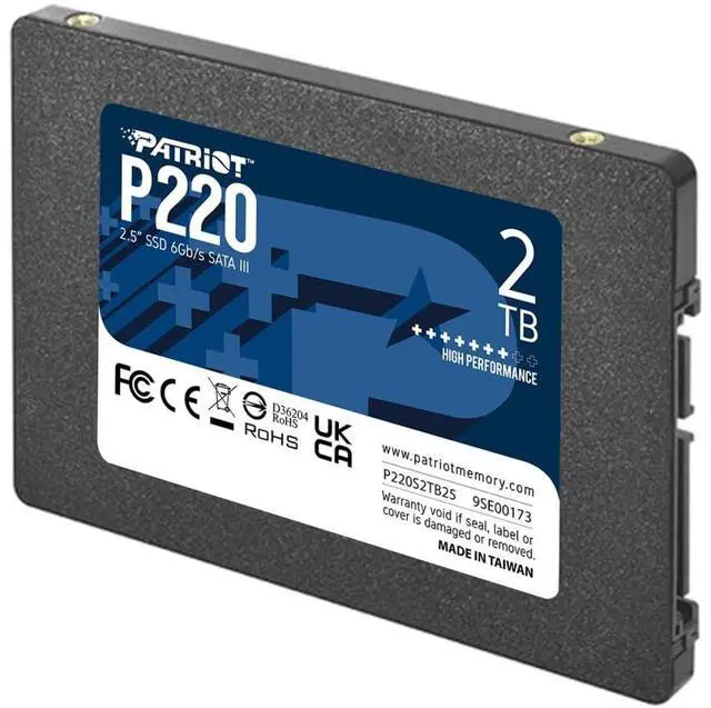 Alt view image 4 of 5 - Patriot Memory P220 2TB Internal SSD - SATA 3 2.5" - Solid State Drive - P220S2TB25