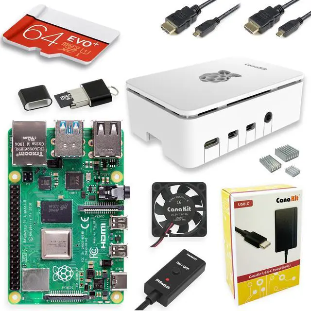 Main image of CanaKit Raspberry Pi 4 8GB Starter MAX Kit - 64GB Edition (8GB RAM)