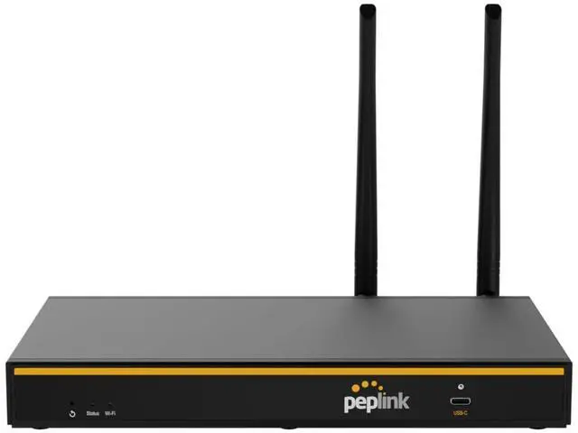 Main image of Peplink B-One Gigabit Dual WAN WiFi Router for Wireless Internet | 1GBps Throughput | 2X WAN Port, 4X LAN Port, Dual-Band 2X2 MIMO Wi-Fi | WAN Smoothing for Small Office & Home Connectivity