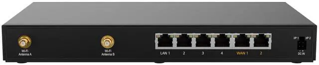 Alt view image 2 of 5 - Peplink B-One Gigabit Dual WAN WiFi Router for Wireless Internet | 1GBps Throughput | 2X WAN Port, 4X LAN Port, Dual-Band 2X2 MIMO Wi-Fi | WAN Smoothing for Small Office & Home Connectivity