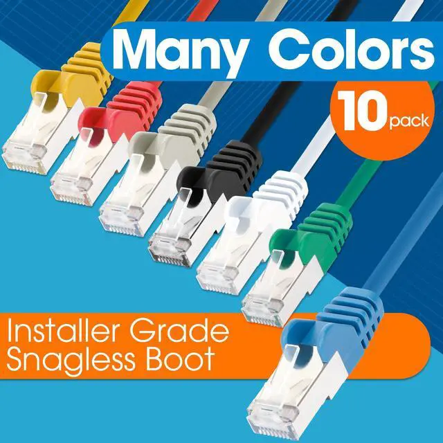 Alt view image 5 of 5 - Intellinet Slim Cat8 Ethernet Network Patch Cable  10-Pack - 40Gbps & 2000MHz, Snagless Boot, 30AWG Pure Bare Copper Wire, Gold-Plated Contacts, Lifetime Mfg Warranty  3ft, 10 Pack, Green