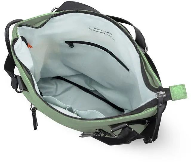 Alt view image 3 of 5 - Sherpani Tempest, Anti Theft Convertible Backpack Tote, 14L Travel Backpack, Travel Gifts for Women, Handbags, RFID Protection, Metal Hardware, Fits 15 Laptop (No Sleeve) (Basil)