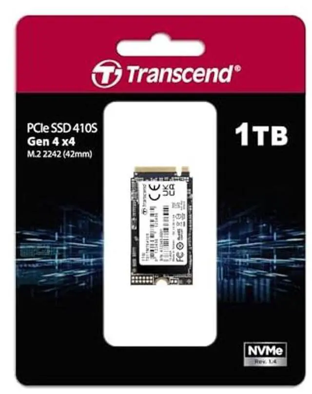 Alt view image 2 of 5 - Transcend 1TB M.2 2242 SSD, Up to 5000MB/s, PCIe Gen4x4 3D TLC NAND, for Ultra-Thin Laptops, Lenovo ThinkPad, Yoga Gen 6, ASUS ExpertBook, ZenBook, Mini PC, DRAM-Less Design for Low Power Consumption