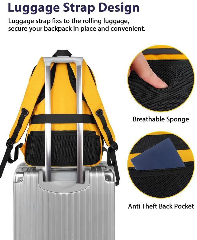 Alt view image 3 of 5 - MATEIN 18.4 Inch Travel Backpack TSA Approved for Men Women, 50 L Carryon Backpack with Laptop Compartment and Multiple Pockets, Extra Large Computer Laptop Bag for College Hiking